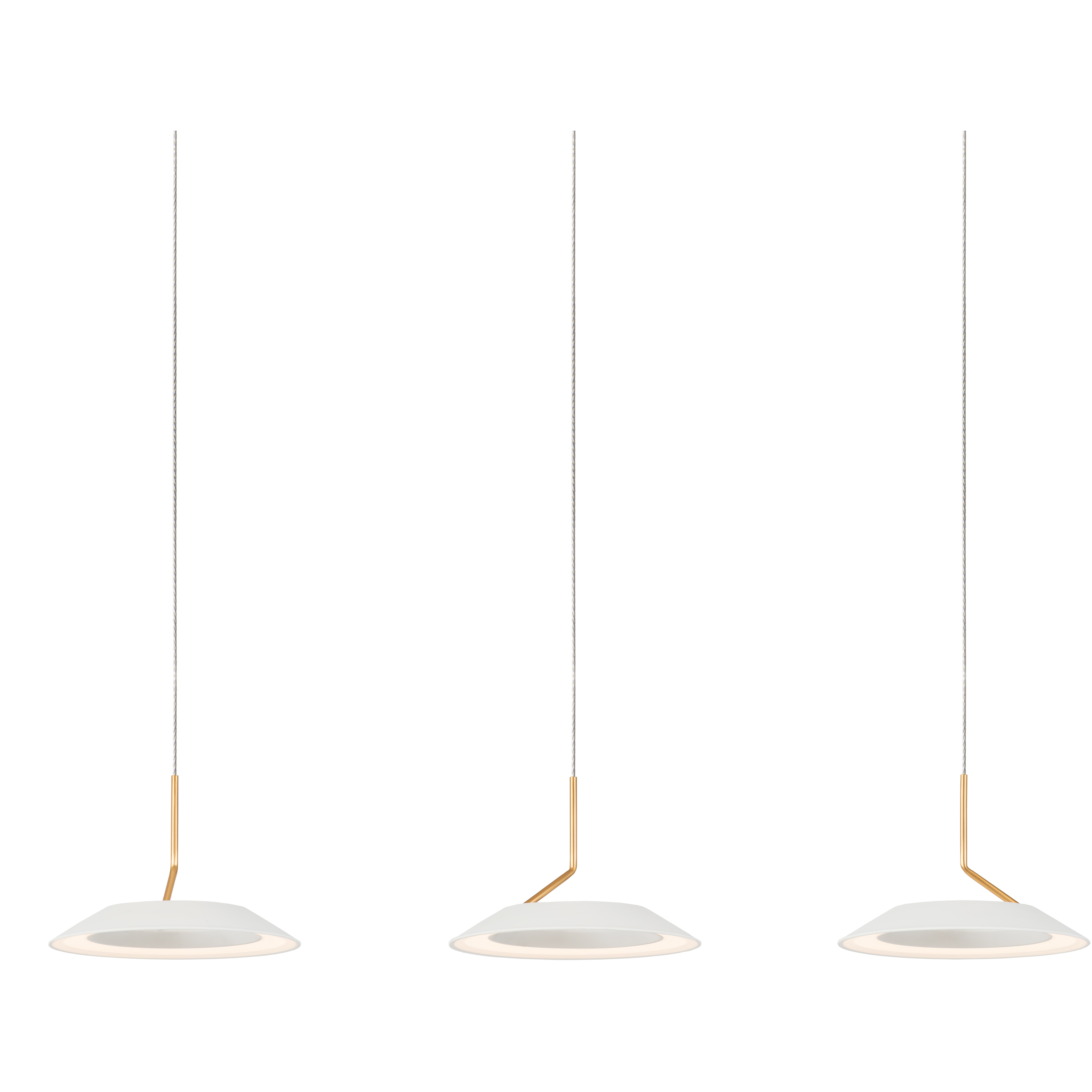 Royyo LED 6.5 inch Matte white with gold Pendant Ceiling Light